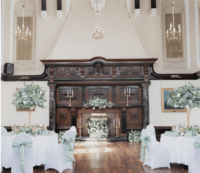college hall fireplace decorated by 1599